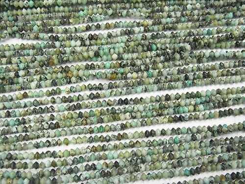 1strand $7.79! African Turquoise  Faceted Button Rondelle 3x3x1.5mm 1strand beads (aprx.15inch/38cm)