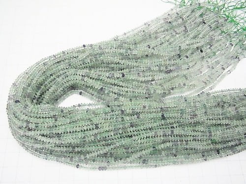 1strand $7.79! Multicolor Fluorite Faceted Button Rondelle 3x3x1.5mm 1strand beads (aprx.15inch / 37cm)