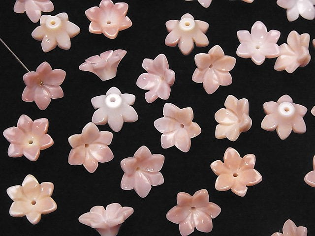 [Video] Queen Conch Shell AAA 3D Flower 12x12x5mm Center Hole 3pcs $6.79