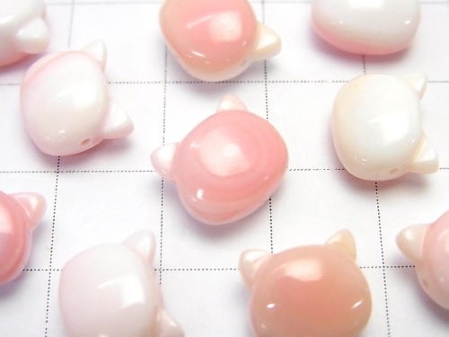 [Video] Queen Conch Shell AAA Cat Motif 10x9mm [Horizontal hole] 1pc