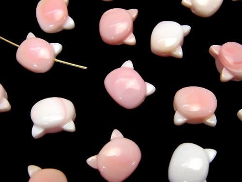 [Video] Queen Conch Shell AAA Cat Motif 10x9mm [Horizontal hole] 1pc