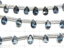 [Video] High Quality London Blue Topaz AAA Pear shape Faceted 6x4mm 1strand (8pcs )