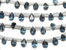 [Video] High Quality London Blue Topaz AAA Pear shape Faceted 6x4mm 1strand (8pcs )