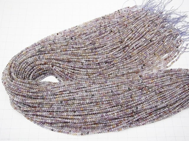 [Video] High Quality! 2pcs $7.79! Cacoxenite Quartz Faceted Round 2-2.5mm Amethyst Color 1strand beads (aprx.15inch / 37cm)