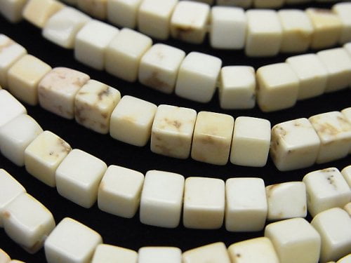 Cube, Magnesite Gemstone Beads