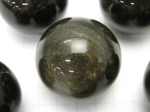 [Video] Golden Sheen Obsidian AAA Sphere, Round 40mm 1pc