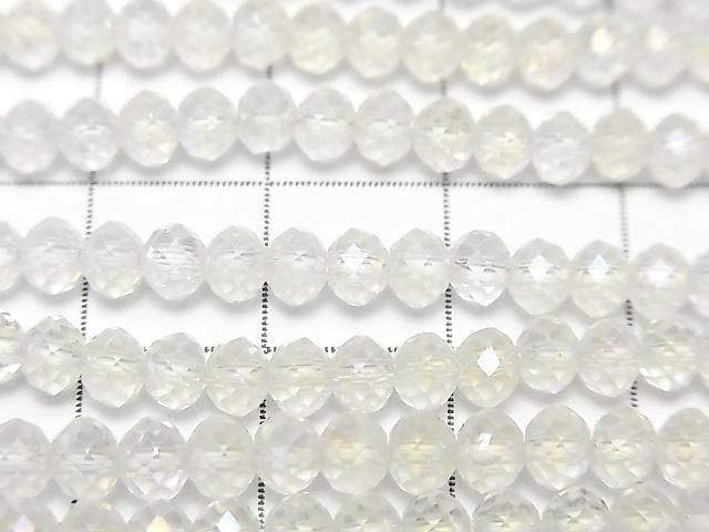 水藍色刻面圓鈕狀小珠 4x4x3毫米 1串（約15英吋/36公分長）高品質！