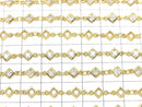 Metal parts CZDiamond Faceted chain Gold color 10cm