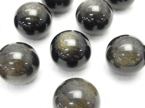 1pc $4.79! Golden Sheen Obsidian AAA Sphere, Round 30mm 1pc