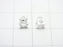 [Video] Silver925 Charm, Pendant Frame for Round Faceted 4mm No coating 1pc