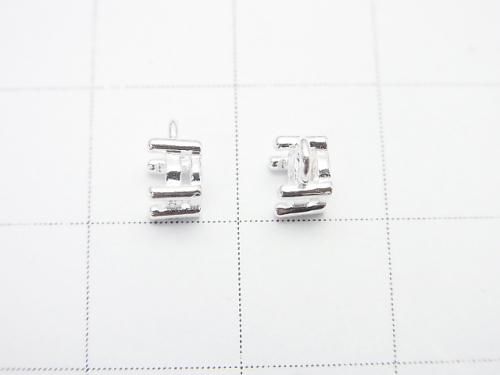 [Video] Silver925 Charm, Pendant Frame Round Faceted 4mm No Coating 1pc