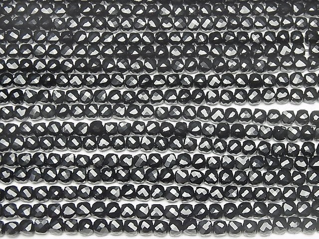 [Video] High Quality! Onyx Cube Shape 5x5x5mm 1strand beads (aprx.15inch / 38cm)