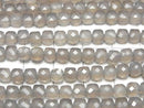 High Quality! Gray Onyx Cube Shape 4x4x4mm 1strand beads (aprx.15inch/37cm)