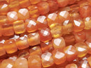 Carnelian, Cube Gemstone Beads