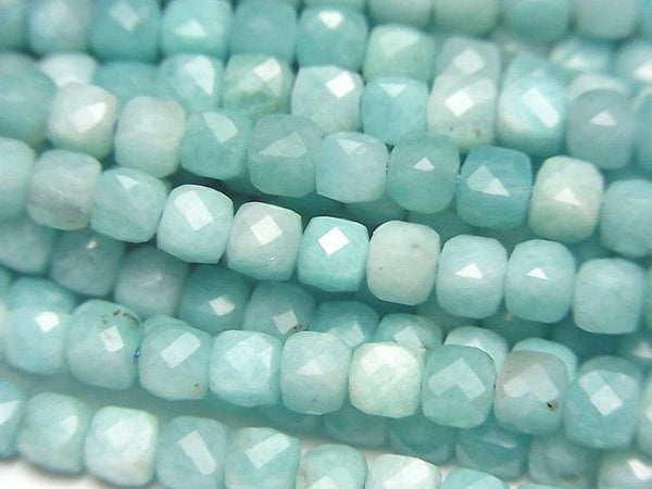 Amazonite, Cube Gemstone Beads