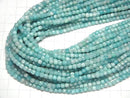 [Video] High Quality! Amazonite Silica AA++ Cube Shape 4x4x4mm half or 1strand beads (aprx.15inch / 37cm)