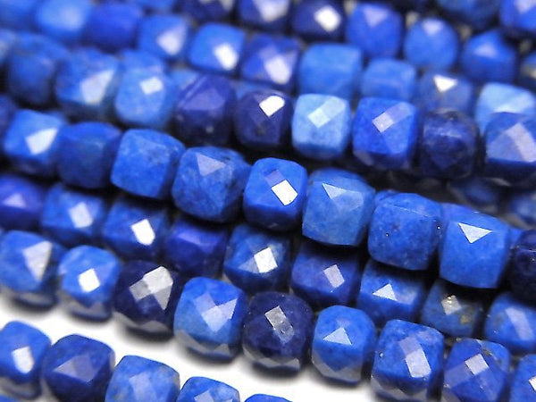 Cube, Lapis lazuli Gemstone Beads