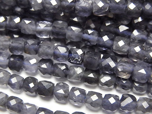 Cube, Iolite Gemstone Beads