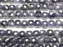 [Video]High Quality! Iolite AA+ Cube Shape 4x4x4mm half or 1strand beads (aprx.15inch/36cm)