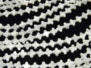 Mother of Pearl MOP White Flower Motif 6x6x2mm 1strand beads (aprx.15inch/37cm)