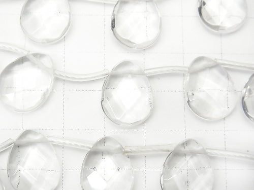 [Video] Crystal AAA- Pear shape Faceted Briolette 16x12x6mm half or 1strand beads (aprx.15inch / 36cm)