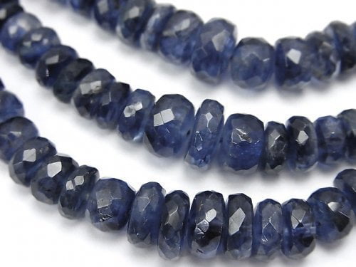 Kyanite, Roundel Gemstone Beads