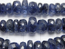 1strand $59.99High Quality Kyanite AAA- Faceted Button Rondelle  1strand beads (aprx.15inch/38cm)