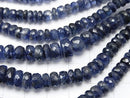 1strand $59.99High Quality Kyanite AAA- Faceted Button Rondelle  1strand beads (aprx.15inch/38cm)