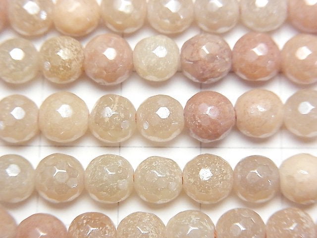 1strand $6.79! Pink Orange Aventurine 128Faceted Round 6mm Coating 1strand beads (aprx.15inch / 36cm)