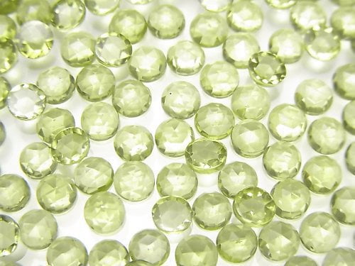 Hohe Qualität Peridot AAA Runde Rosenschliff 4x4mm 10 Stück