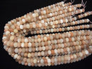 [Video] High Quality! Multi Color Moonstone AA++ Faceted Button Rondelle 10x10x6mm half or 1strand beads (aprx.15inch / 38cm)
