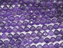 [Video] High Quality!  Amethyst AA++ 32Faceted Round 4.5mm 1strand beads (aprx.15inch/37cm)