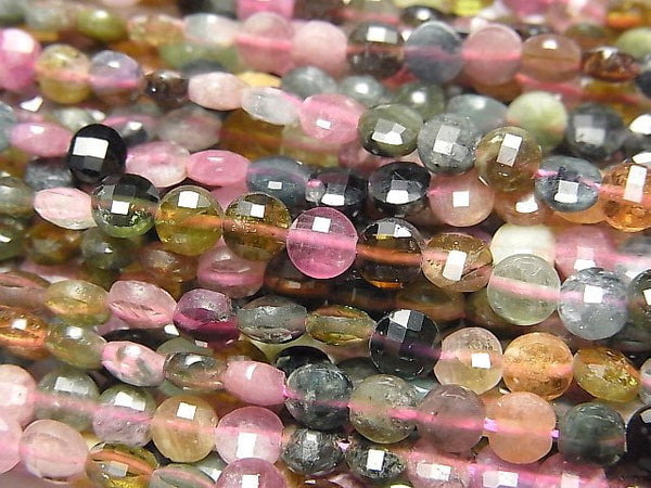 Coin, Tourmaline Gemstone Beads