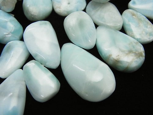 [Video] [One of a kind] Larimar Pectolite AA++ Nugget  Top Side Drilled Hole  Bracelet   NO.20