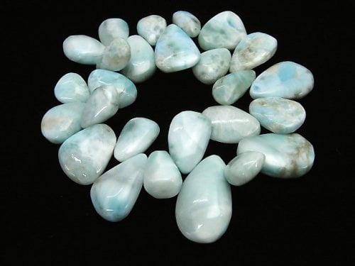 [Video] [One of a kind] Larimar Pectolite AA++ Nugget  Top Side Drilled Hole  Bracelet   NO.20