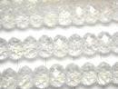 [Video]High Quality! Aqua Crystal Faceted Button Rondelle 8x8x5mm half or 1strand beads (aprx.15inch/36cm)