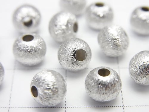 Silver925 Round [3mm][4mm][5mm][6mm] Hairline Rhodium Plated 10pcs