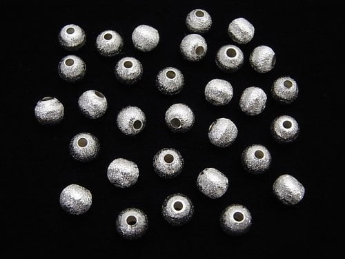 Silver925 Round [3mm][4mm][5mm][6mm] Hairline Rhodium Plated 10pcs