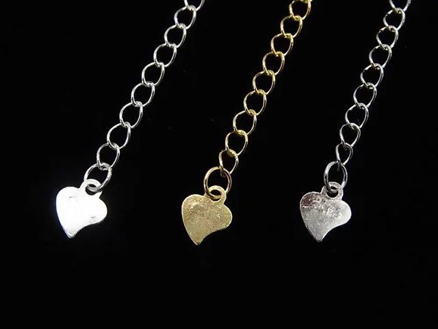 Silver 925 Adjuster Parts, Heart Shape [No Coating][18KGP][Rhodium Plated] 2pcs