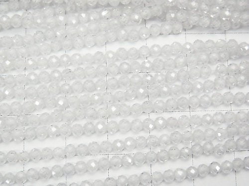 High Quality! 1strand $5.79! White Color Cubic Zirconia AAA Semi Faceted Round 3mm 1strand beads (aprx.15inch / 37cm)
