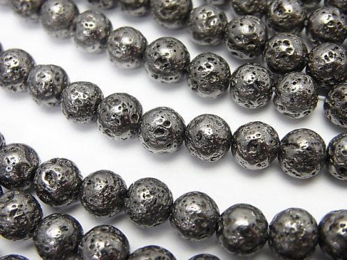 Lava, Round Natural Beads