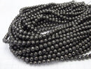 1strand $4.79! Lava Round 6mm Black Color Coating 1strand beads (aprx.14inch / 35cm)