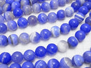 1strand $6.79! Blue Stripe Agate Round 12mm 1strand beads (aprx.15inch / 36cm)
