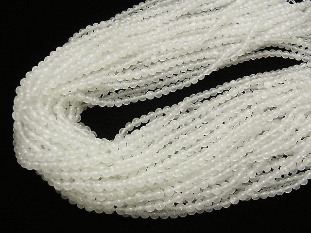 Selenite Round 4mm 1strand beads (aprx.15inch / 38cm)