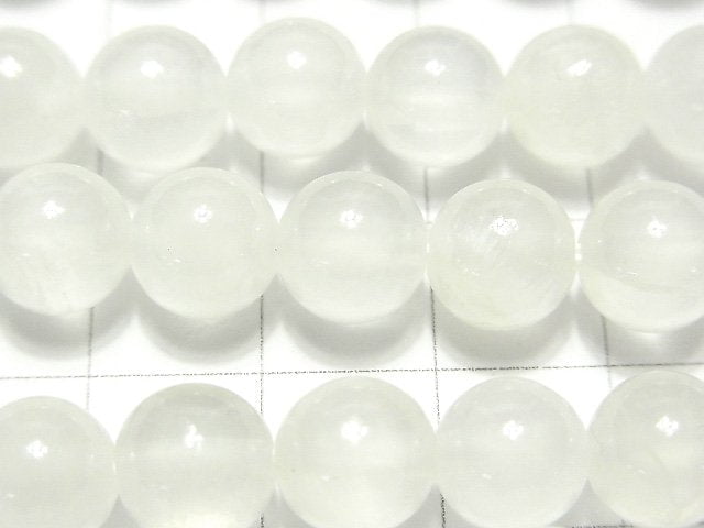 Selenite (Gypsum) Round 8mm 1strand beads (aprx.15inch/36cm)