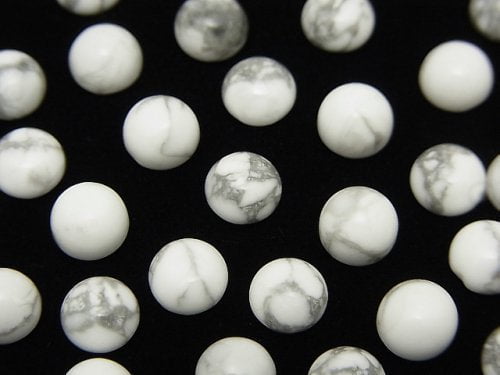 Cabochon, Howlite Magnesite Gemstone Beads