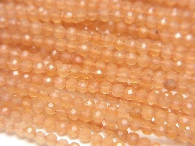 High Quality! Orange Aventurine Faceted Round 2mm 1strand beads (aprx.15inch/37cm)