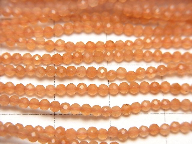 High quality! 1strand $4.79! Orange Aventurine Faceted Round 2mm 1strand beads (aprx.15inch / 38cm)
