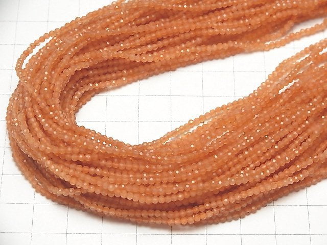 High quality! 1strand $4.79! Orange Aventurine Faceted Round 2mm 1strand beads (aprx.15inch / 38cm)