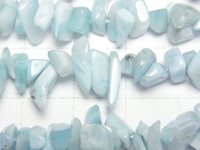 [Video]Larimar Pectolite AA++ Chips (Small Nugget ) 1strand beads (aprx.15inch/38cm)